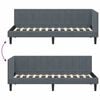 vidaXL Corner Bed Frame with Headboard Dark Grey 80 cm x 200 cm Velvet