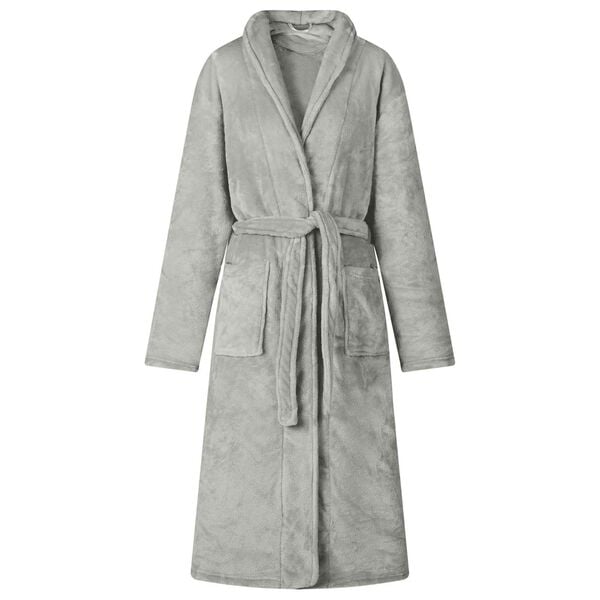 vidaXL Bathrobe without Hood Grey XXXL Flannel