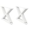 vidaXL Coffee Table Legs 2 pcs White 60x(30-31.3) cm Steel