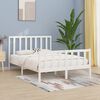vidaXL Bed Frame without Mattress White 140x200 cm Solid Wood