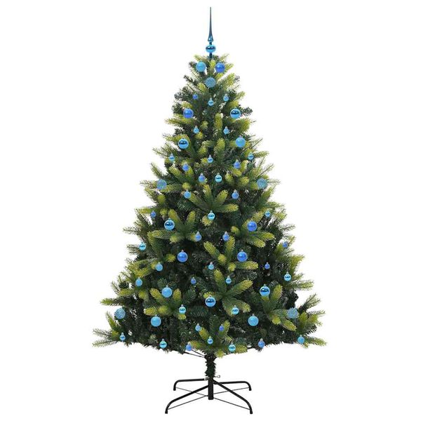 vidaXL Artificial Hinged Christmas Tree 300 LEDs Green 210 cm