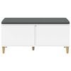 vidaXL Hall Bench with Cushion with Storage White 100 x 38 x 46 cm