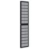 vidaXL Room Divider 3 Panels Black Solid Wood Paulownia