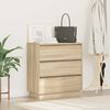 vidaXL Bedside Cabinet Sonoma Oak 71 x 34.5 x 75 cm Engineered wood