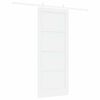 vidaXL Sliding Door White 83 x 202 cm Solid Pine Wood
