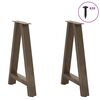 vidaXL Dining Table Legs A-Shaped 2 pcs 60x(72-73) cm Steel