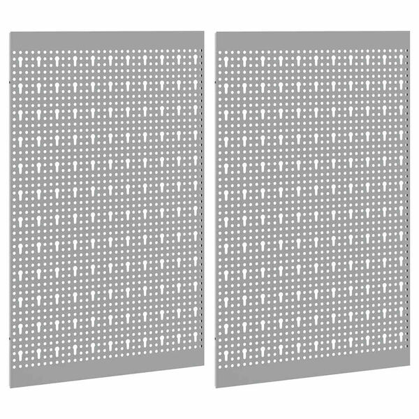 vidaXL Tool Wall Panel 2 pcs Grey 100 x 1 x 80 cm
