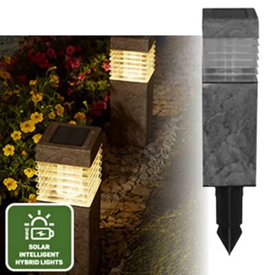 Luxform Intelligent Hybrid Solar LED Garden Light Kansas Anthracite