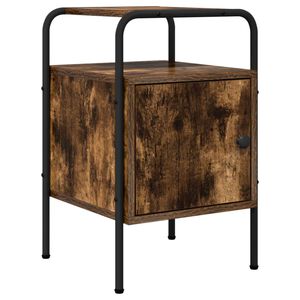 vidaXL Bedside Cabinet Smoked Oak 35 x 36.5 x 56 cm Engineered Wood