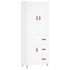 vidaXL Highboard White 69,5x34x180 cm Engineered Wood