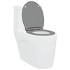 vidaXL Toilet Seat Grey 45.5 x 37.5 x 3.8 cm Duroplast