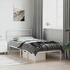 vidaXL Metal Bed Frame without Mattress with Headboard White 100x190cm