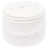 vidaXL Boat Rope Full White 12 mm 25 m Polypropylene