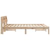 vidaXL Bed Frame with Headboard Brown 120 x 190 cm Solid Pine Wood