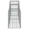 vidaXL Arched Gabion Baskets 15 pcs 200x30x40/60 cm Galvanised Iron