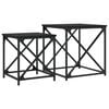 vidaXL Nesting Coffee Tables 2 pcs Black Engineered Wood