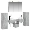 vidaXL Bathroom Furniture Set 6 pcs Concrete Grey