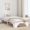 vidaXL Bed Frame White 90 x 200 cm Solid Pine Wood