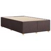 vidaXL Bed Frame without Mattress Dark Brown 120x190 cm Small Double Fabric