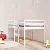 vidaXL High Sleeper Bed without Mattress White 90x190 cm Single Solid Wood Pine