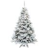 vidaXL Artificial Christmas Tree with 300 LEDs White 210 cm PE and PVC