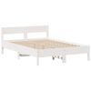 vidaXL Bookcase Bed without Mattress White 140x190cm Solid Wood Pine