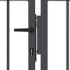 vidaXL Fence Gate with Spear Top Black 406x125 cm Powder-coated Steel