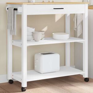 vidaXL Kitchen Trolley "MONZA" 84x40x88,5 cm Solid Wood Pine