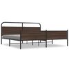 vidaXL Metal Bed Frame without Mattress Brown Oak 200x200 cm