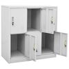 vidaXL Locker Cabinet Light Grey 90x45x92.5 cm Steel