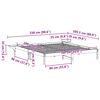 vidaXL Bed Frame Natural 180 x 200 cm Solid Pine Wood