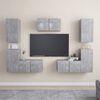 vidaXL 7 Piece TV Cabinet Set Concrete Grey Engineered Wood