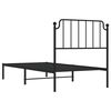 vidaXL Metal Bed Frame without Mattress with Headboard Black 90x190cm