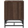 vidaXL Bedside Cabinet with Glass Door Brown Oak 35x37x50 cm