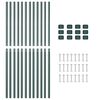 vidaXL Fence Posts 12 pcs Green Powder-coated steel