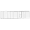 vidaXL Dog Cage Silver 800 x 200 x 200 cm Galvanised Steel