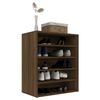 vidaXL Shoe Cabinet Brown Oak 60x35x70 cm Engineered Wood