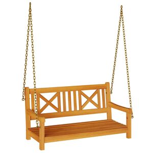 vidaXL Swing Bench Brown 110 x 56 x 58.5 cm Solid Acacia Wood