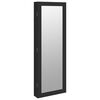 vidaXL Mirror Jewellery Cabinet Wall Mounted Black 37.5x10x106 cm