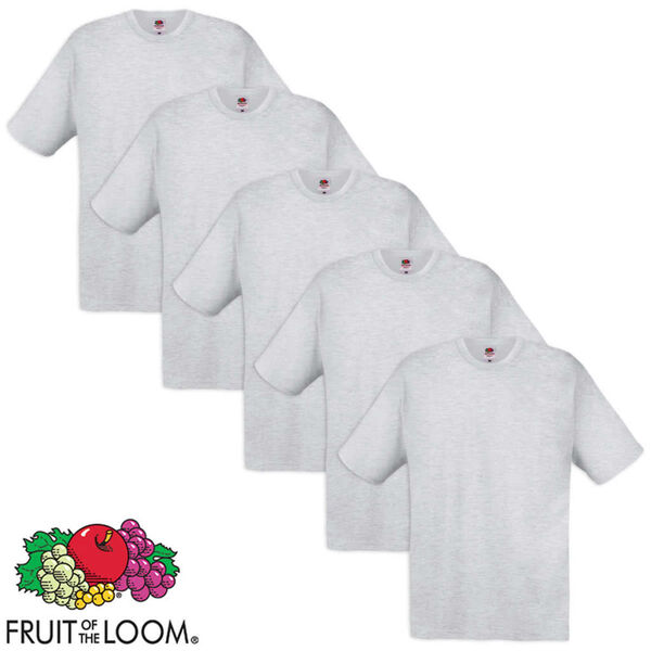 Fruit of the Loom Original T-shirt 100% Cotton Grey XXL