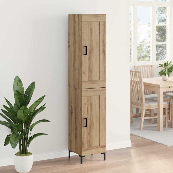 vidaXL Highboard Artisan Oak 34.5 x 34 x 180 cm Engineered Wood