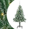 vidaXL Artificial Christmas Tree Snow Flocked with LED Light 150 cm