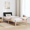 vidaXL Bed frame Brown and black 75 x 190 cm Solid pine wood