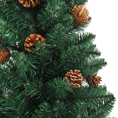 vidaXL Slim Pre-lit Christmas Tree with Ball Set Green 150 cm