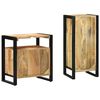 vidaXL Bathroom Furniture Set with Shelf 2 pcs Brown Solid Mango Wood