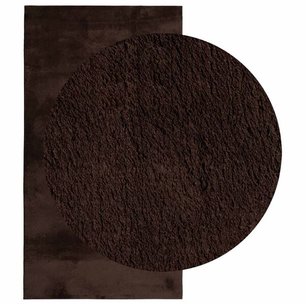 vidaXL Area Rugs Rectangular HUARTE Brown 110 x 60 cm Polyester