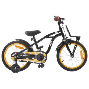 vidaXL Kids Bike 16 Inches for 4-6 Years Old Black