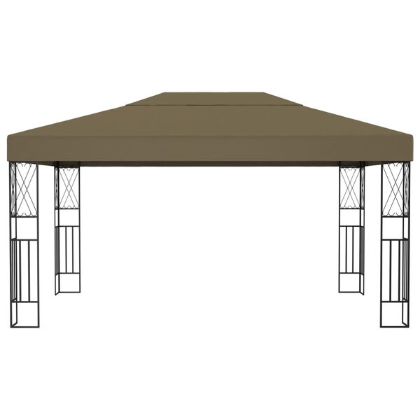 vidaXL Gazebo 3x4 m Taupe Fabric
