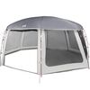vidaXL Pool Tent with Removable Fly & Mesh Walls Grey 690x690 cm