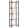vidaXL 5-Tier Bookcase 60x30x180 cm Solid Acacia Wood